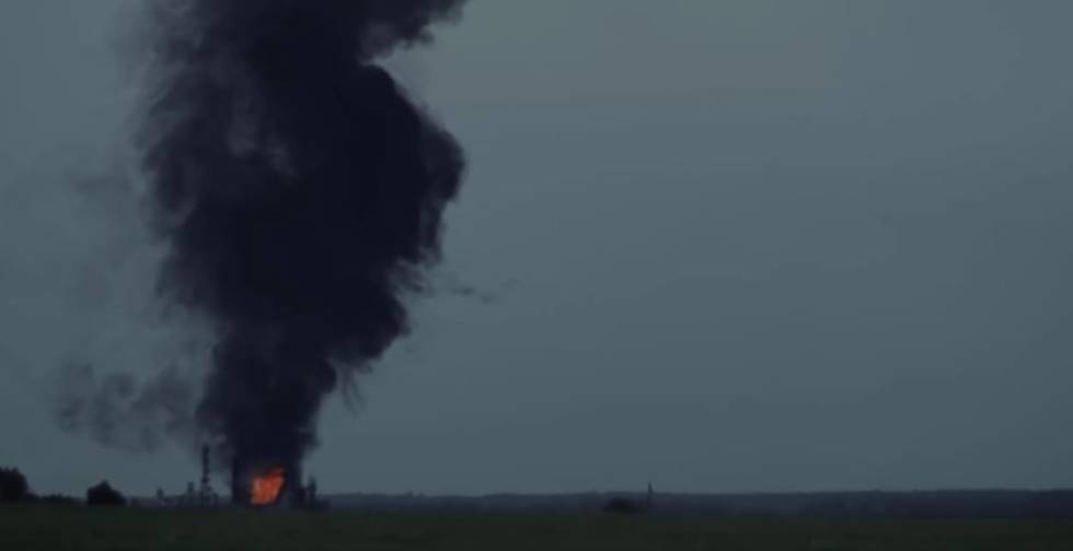 Captura en YouTube de la supuesta explosión de una planta química en Centerville, en Luisiana (EE UU).