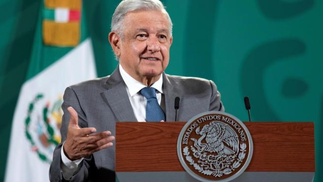 Andrés Manuel López Obrador en la rueda de prensa.